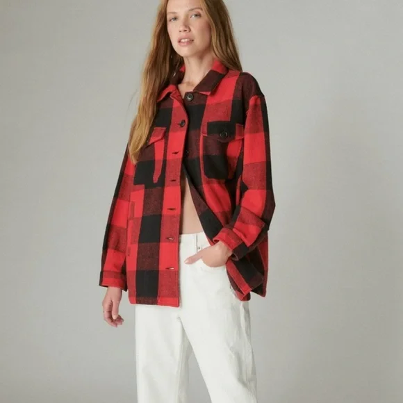 Women's Lucky Brand Oversized Shacket size Large - Picture 3 of 4